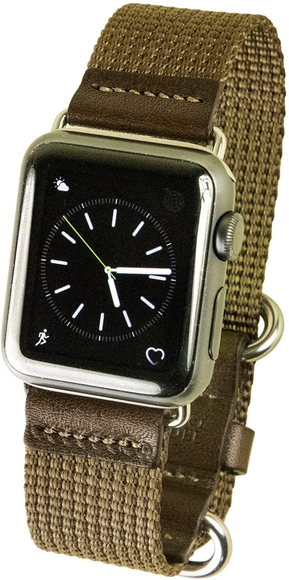 Apple Watch 錶帶 Apple Watch 皮帶 38mm/40m/41mm 卡其色洞孔皮革加固 ver. 第2張的照片