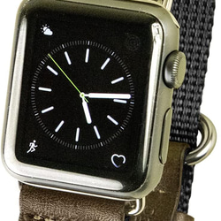 Apple Watch バンド アップルウォッチ ベルト 38mm/40m/41mm ブラック 穴革補強ver 2枚目の画像