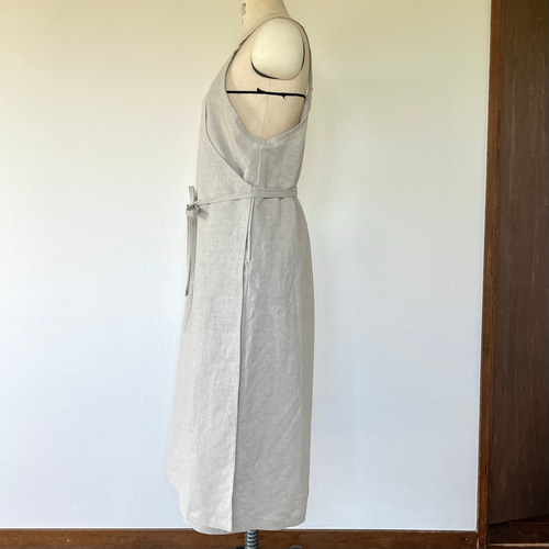 カシュクールエプロン リネン オートミール エプロン matani 通販