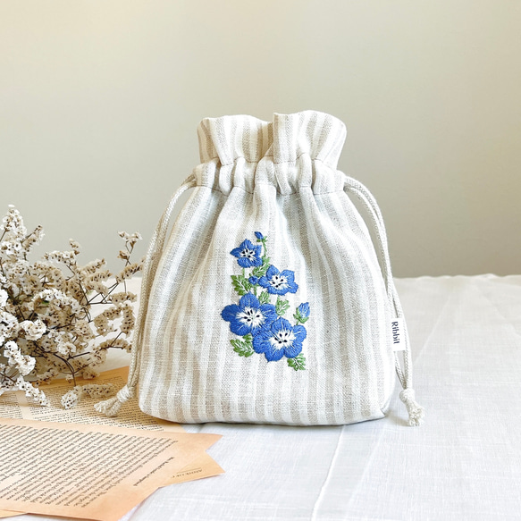 2406-6 ミニチュア巾着トートサシェ 香り袋 オレンジ SOLD→ご注文OK 2406-6 ミニチュア巾着トートサシェ 香り袋 オレンジ SOLD→ご