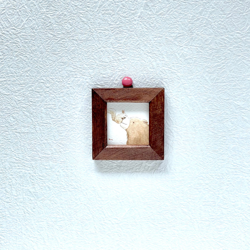 アルバム飾り 熊さん オーダー受付中\( 'ω')/ 受注制作】クマとリス 絵画 kuro 通販 15883647｜Creema(クリーマ)