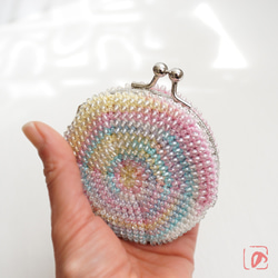 Ba-ba handmade Beads crochet round coinpurse No.1902 第5張的照片