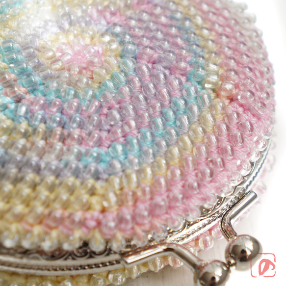 Ba-ba handmade Beads crochet round coinpurse No.1902 第4張的照片