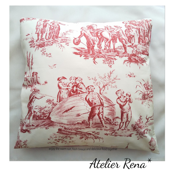 フランスアンティークトワルドジュイクッションカバー