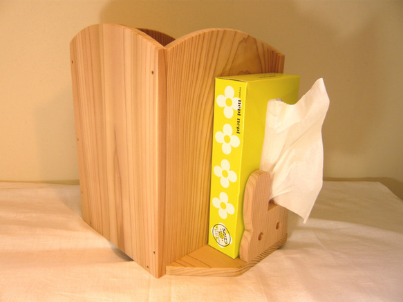 ご購入済み　木製引き出しボックス リボンレターと 白色たまごのうさぎさん うさぎのごみ箱 組み立てキット ゴミ箱・ダストボックス ひろりん 通販