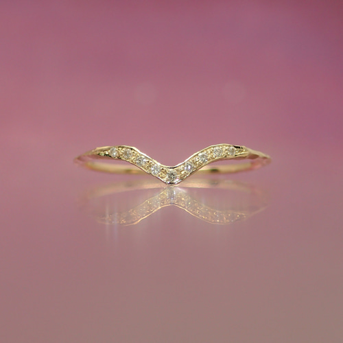 輝きは綺麗です！！細身のWGダイヤモンドリング　17号 輝きは綺麗です！！細身のWGダイヤモンドリング 17号 指輪