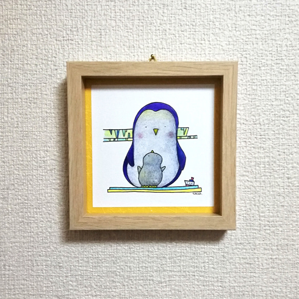 ペンギンの親子 イラスト原画 イラスト takaakikaji 通販