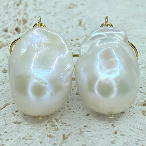 バロックパール　オイスターパール　大粒　20〜21mm    ピアス/イヤリング バロックパール オイスターパール 大粒 20〜21mm ピアス