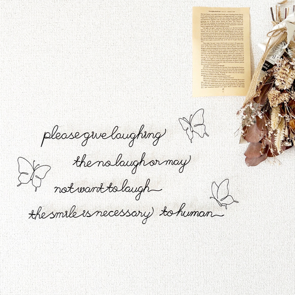 偉人の名言②】3匹の蝶々付き＊ ワイヤーアート ワイヤークラフト