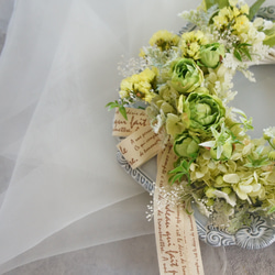 green rose【リース・結婚祝い・誕生日プレゼント・玄関リース・新築祝い】 2枚目の画像