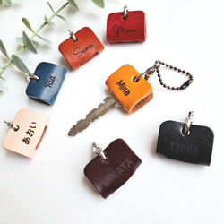 栃木レザー＊レーザー刻印 レザーキーカバー 革 席札 プチギフト 名