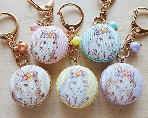 くみっきーさん専用　さくらんぼ柄　うさぎさん付き　ドールチャーム　ハンドメイド imgrc0093438557.jpg