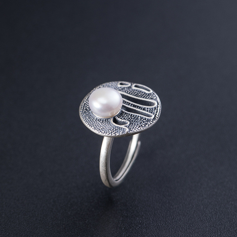 ＜受注制作＞パールリング　クラシック　彫金　ギフト　ラッピング　R250