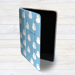 iPadケース ★シマエナガいっぱい2　手帳型ケース ※2タイプから選べます 2枚目の画像