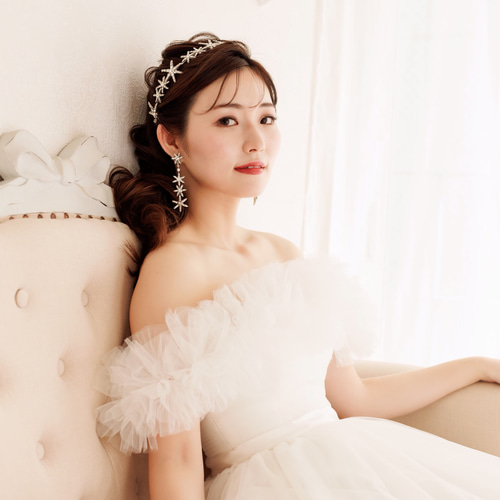 ウェディング 星型　ヘッドドレス カチューシャ　ANNAN WEDDING ANNAN WEDDING 星形カチューシャ RO33 ANNAN WEDDING 星モチーフ