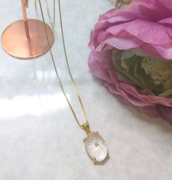 【silver925】 18KGP necklaceベネチェーン(crystal) 5枚目の画像