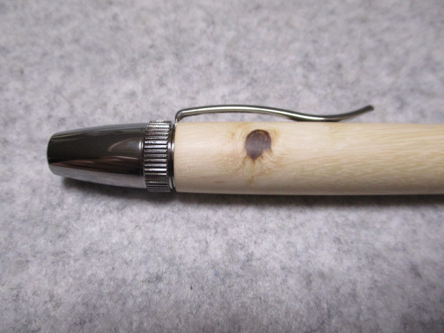 柊(ヒイラギ)　キヌカオイル仕上げ　ロングパトリオットボールペン　希少材