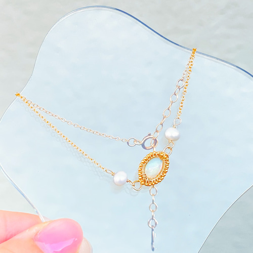 再販】エチオピア産プレシャスオパールブレスレット ゴールド 再販】エチオピア産プレシャスオパールブレスレット ゴールド