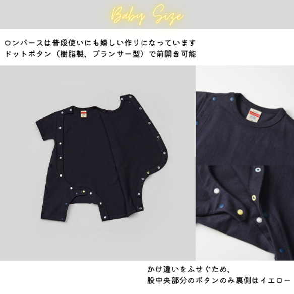 【ホワイト限定】赤ちゃんロンパース＆Tシャツ３枚セット　手書きサインのような仕上がり　名入れTシャツ　プレゼントに最適 7枚目の画像