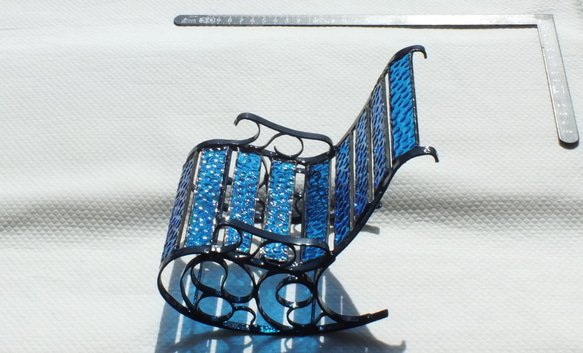 揺り椅子（ショップディスプレイ用、ステンドグラス） 2枚目の画像