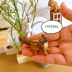 totorigiの森　シマリス　うさぎ　フィギュア　ミニチュア小物　動物　置物　ミニチュアインテリア雑貨 3枚目の画像