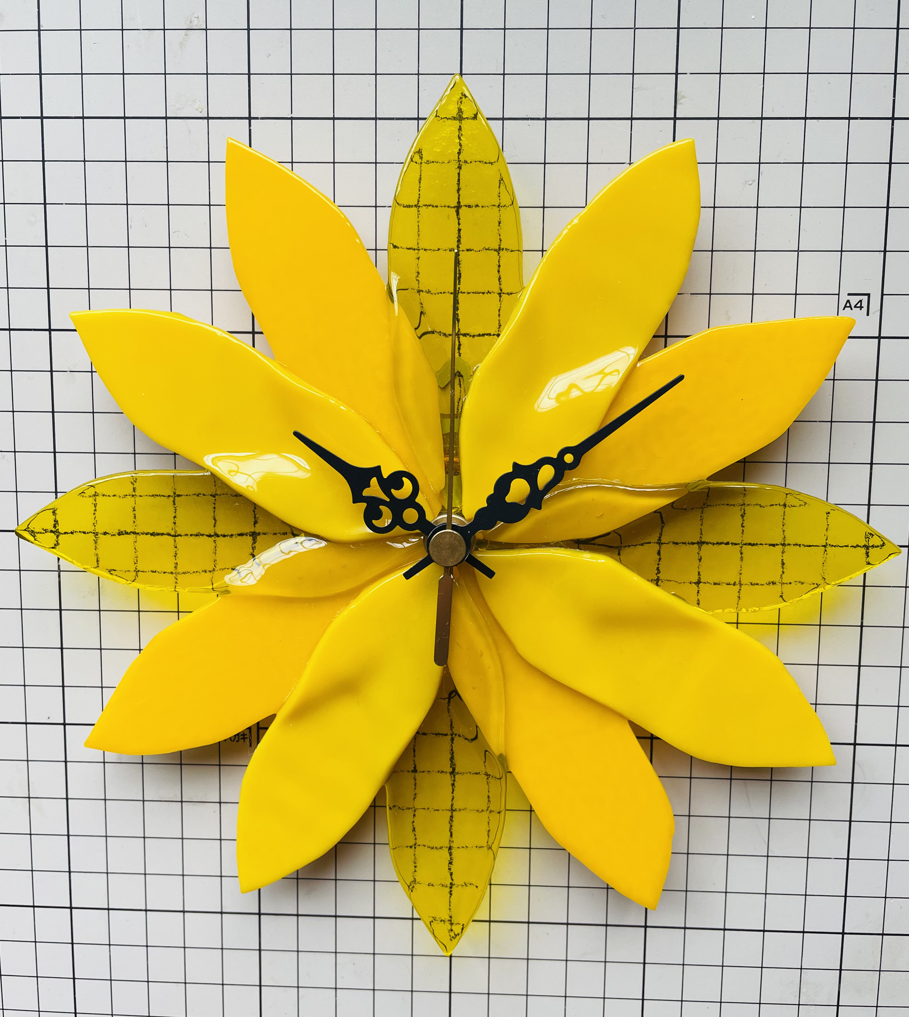 【受注制作】花びら時計 ひまわり