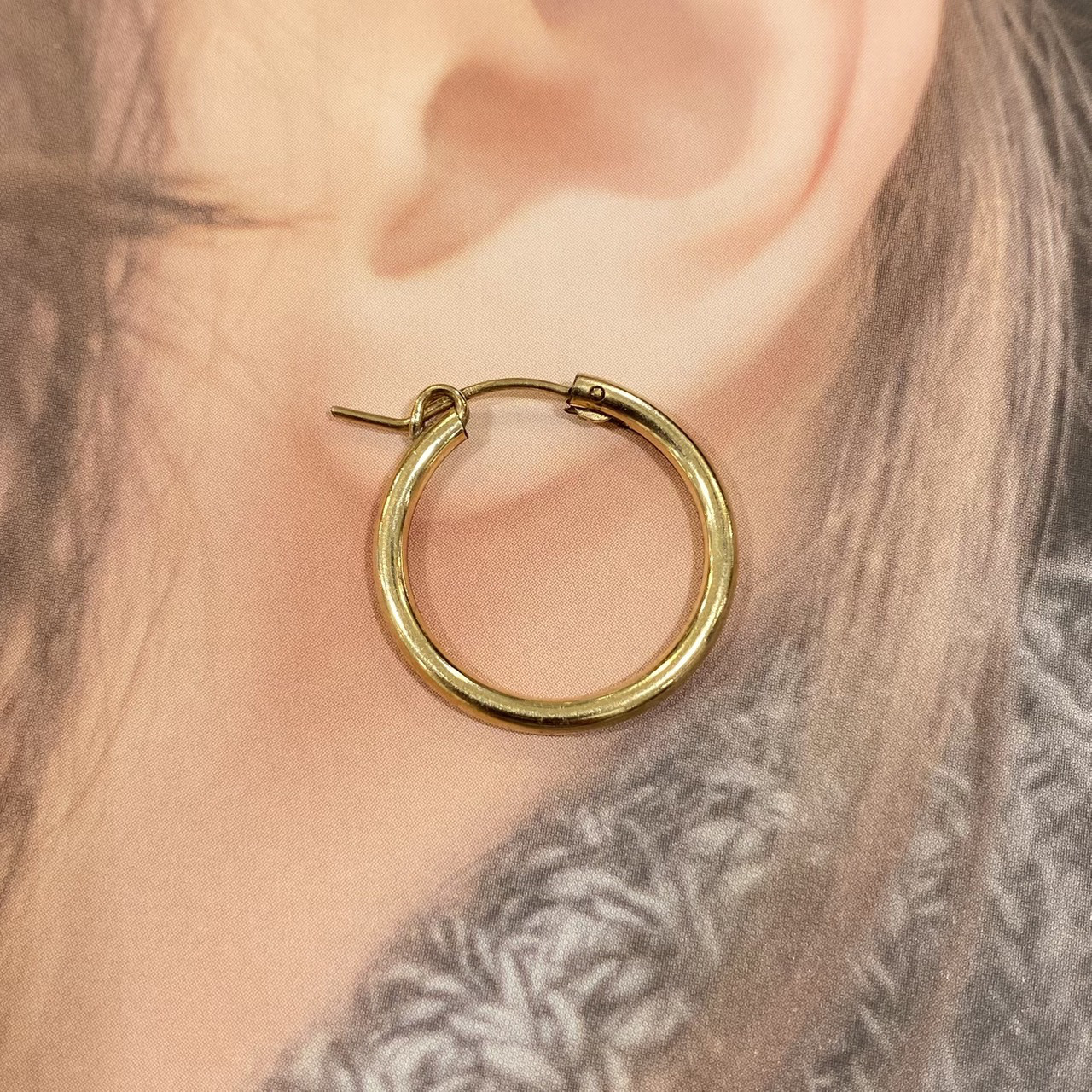 【14k gold filled】P114-3 フープピアス 2X18mm 14KGF
