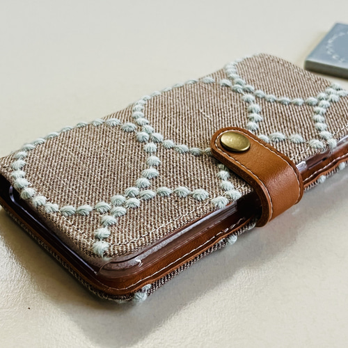 mina perhonen - 完成品ご確認用/ミナペルホネン♡iphone7手帳型ケース♡タンバリン 本革＆ミナペルホネン 手帳型スマホケース iPhoneケース