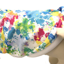 接触冷感 メッシュ クール 犬服 夏 ペイント タンクトップ スカート イタグレ コーギー フレブル ダックス 中型犬 12枚目の画像