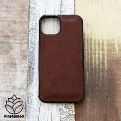 【iphone16】ヴィンテージ風 レザー＆布製スマホケース　ブラウン for iPhone 16 Pro Max Case, Vintage Leather for iPhone 16