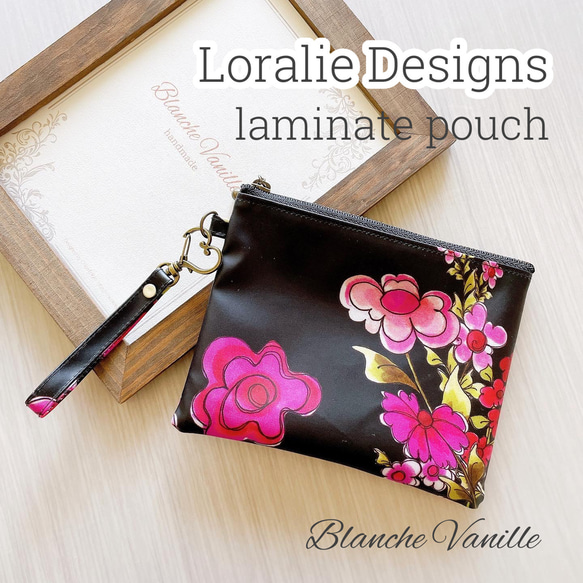 Loralie Designs ロラライハリス ラミネート ポーチ ストラップ