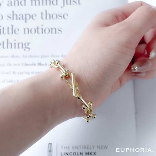 K18 U字チェーンブレスレット K18 18金 Uリンクチェーン ブレスレット | SPERANZA