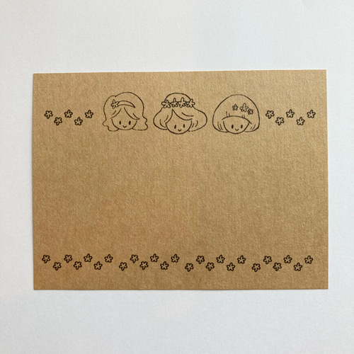 ひとことメッセージカード 《 おんなのこ 》 メッセージカード