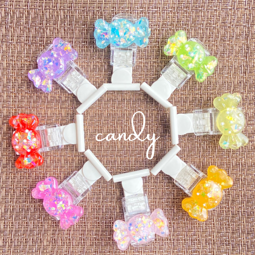 きらきらキャンディ回転式名札クリップ その他入園グッズ rojo agtto