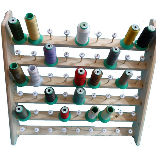 ○D54□【ミシン糸整理棚】大巻き糸&小巻糸用54本糸立て