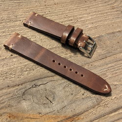 ホーウィン クロムエクセルレザー ナチュラルブラウン｜ダブルステッチ