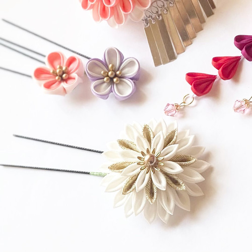 上質な髪飾りで豊かなハレの日を～ 七五三髪飾り7歳様向け 紫系のお