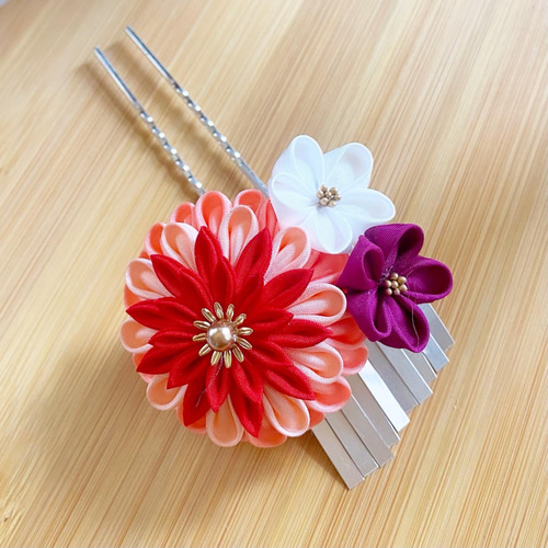 上質な髪飾りで豊かなハレの日を～ 七五三髪飾り7歳様向け 紫系のお