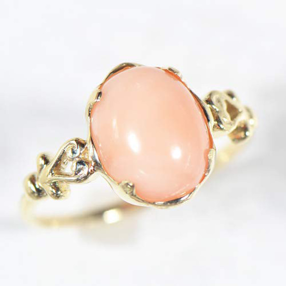 K10 ピンク珊瑚 リング -Coco- CC003-28 指輪・リング kyfactory +