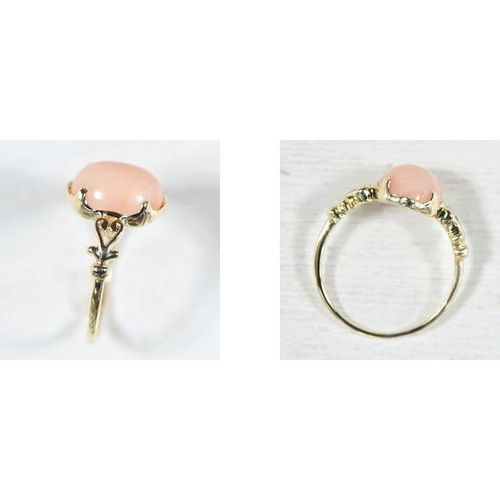 K10 ピンク珊瑚 リング -Coco- CC003-28 指輪・リング kyfactory +