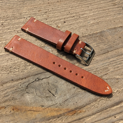 ホーウィン ダブリンレザー イングリッシュタン |ダブルステッチ 時計