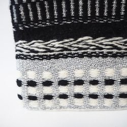 ノルディック模様の手織りレザーハンドルトートバッグ 5枚目の画像