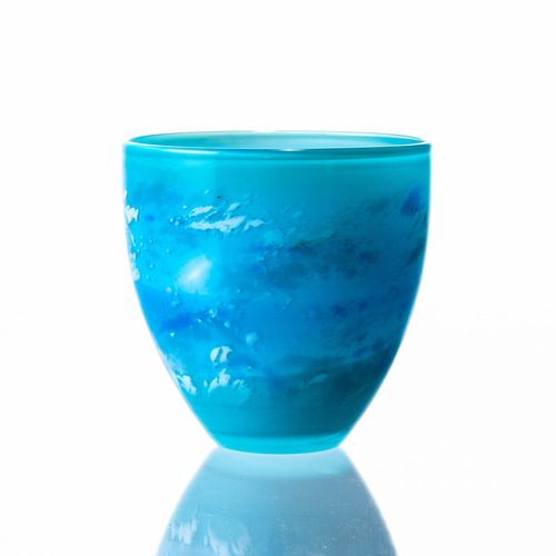 雲のゆくえ グラス（ターコイズブルー） グラス 花宵ガラス工房 通販