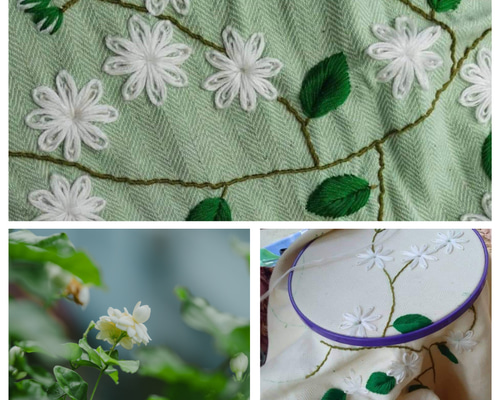 ジャスミンが香る故郷ミャンマーを思い出して～ ストール a hana 通販