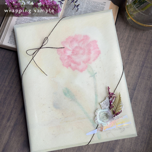 カーネーションの花冠を 【原画/キャンバス】 妖精の暮らし インテリア