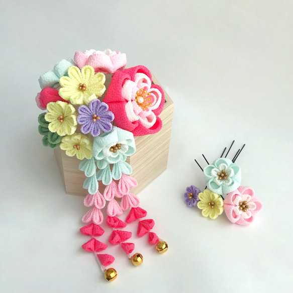 七五三 髪飾り つまみ細工 かんざし 綾 通販 15887764｜Creema(クリーマ)