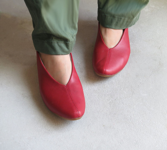 【標準紅】胭脂紅真皮高跟鞋❄︎日本製造❄︎ 第2張的照片