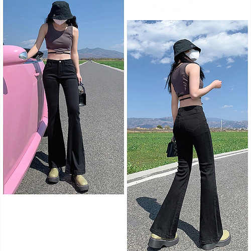 若者に人気のブランド フレアパンツ レディース レディース ブーツカット ベルボトム パンツ