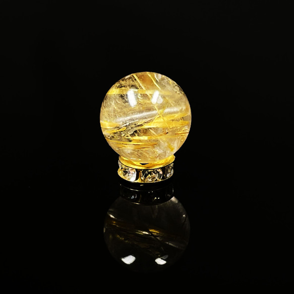 【インクルージョンも魅力です】１２ミリ 現品1粒売り タイチンルチル 虹入り金針水晶 ＫＹＴ６８ お守り ギフト 16枚目の画像