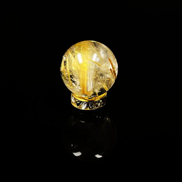 【インクルージョンも魅力です】１２ミリ 現品1粒売り タイチンルチル 虹入り金針水晶 ＫＹＴ６８ お守り ギフト 8枚目の画像